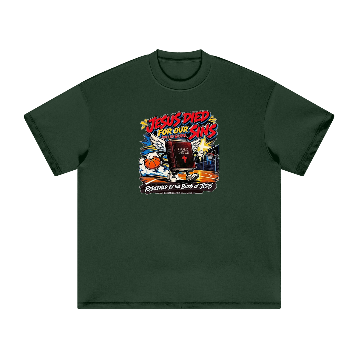 Jesus died for our sins that's the gospel redeemed by the blood of Jesus 1 Corinthians 15:1-3 . 1 John 1:7 T-Shirt