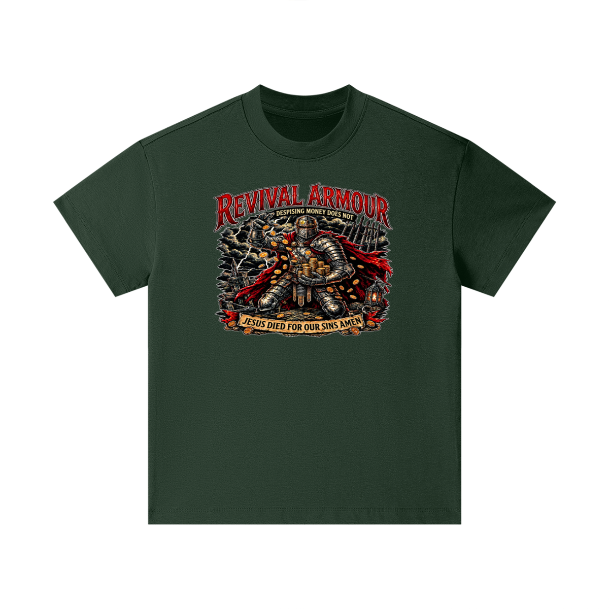 REVIVAL ARMOUR DESPISING MONEY DOES NOT JESUS DIED FOR OUR SINS AMEN Kids T-Shirt