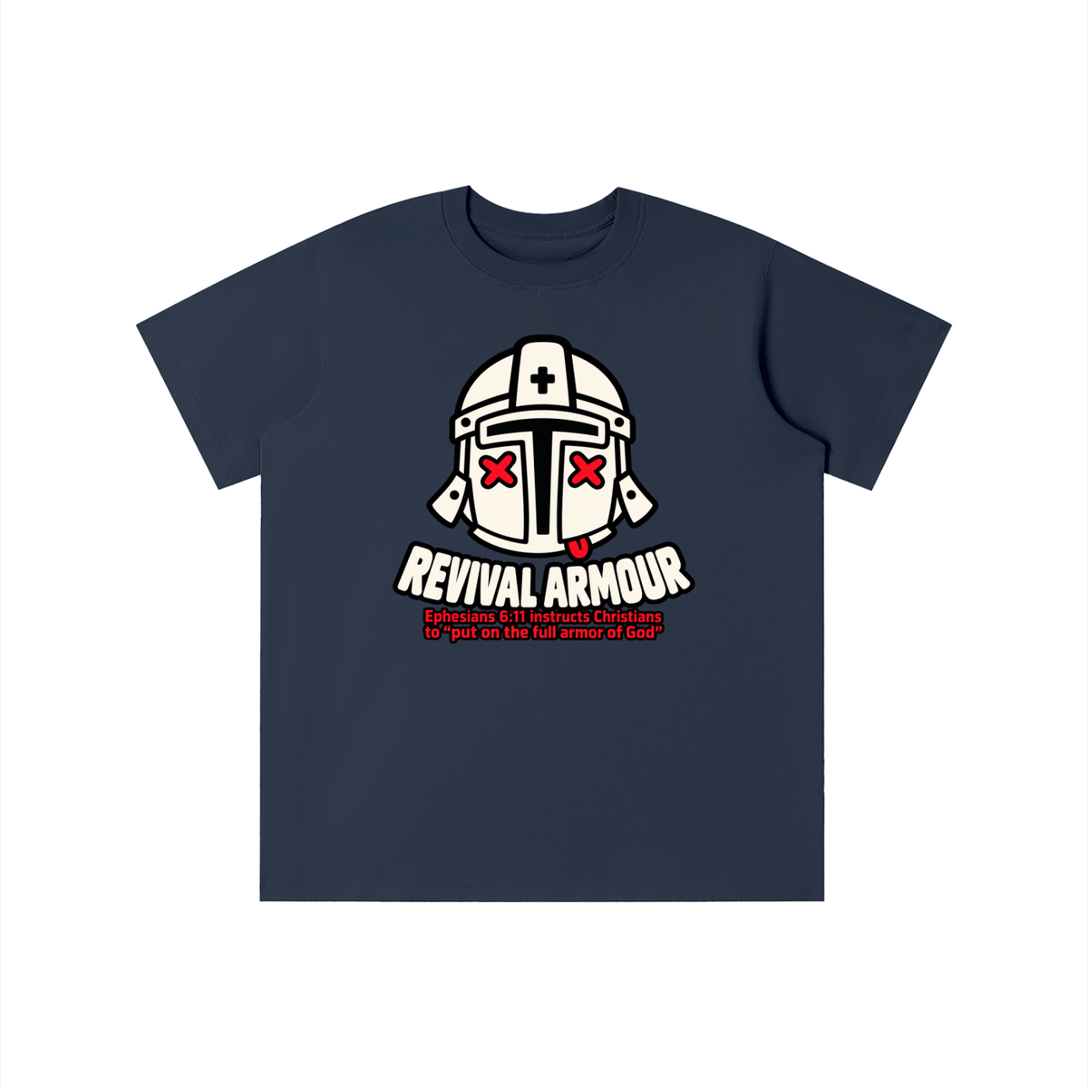 REVIVAL ARMOUR Ephesians 6:11 instructs Christians to "put on the full armor of God" youth T-shirt