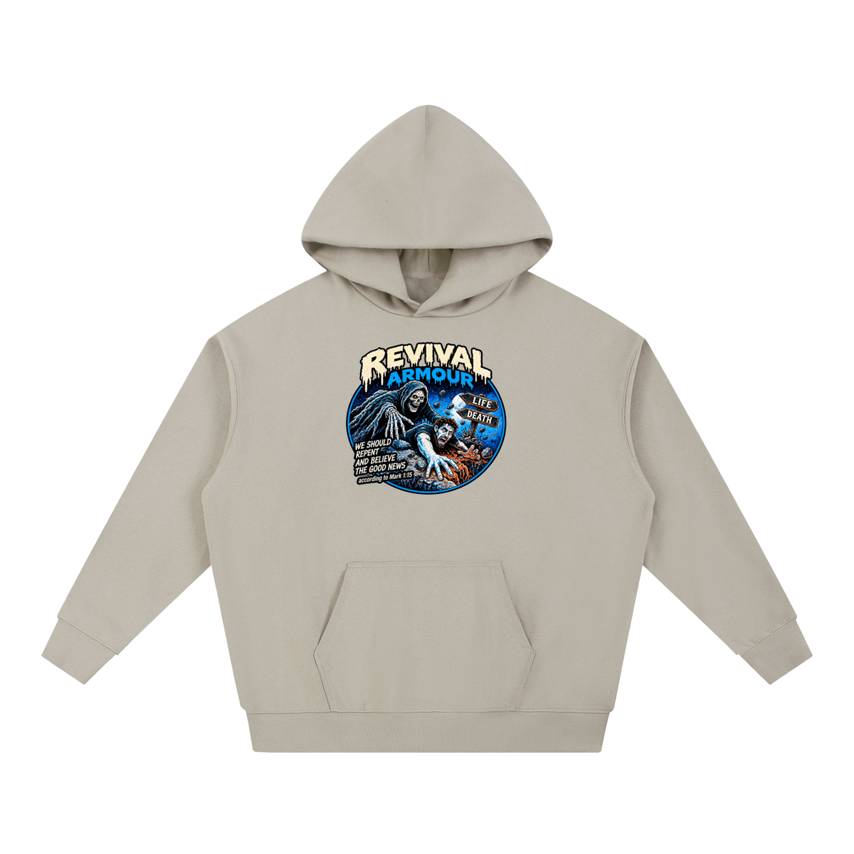REVIVAL ARMOUR WE SHOULD REPENT AND BELIEVE THE GOOD NEWS according to Mark 1:15 Hoodie