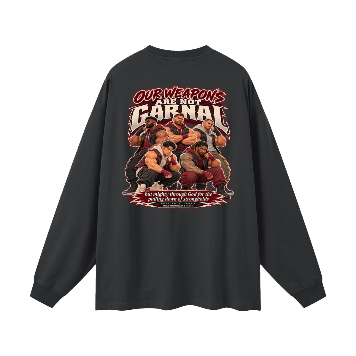 HUMANS ARE STUPID (Jeremiah 4:22) OUR WEAPONS ARE NOT CARNAL but mighty through God for the pulling down of strongholds SATAN IS MOST LIKELY A DISEMBODIED SPIRIT Long Sleeve T-Shirt