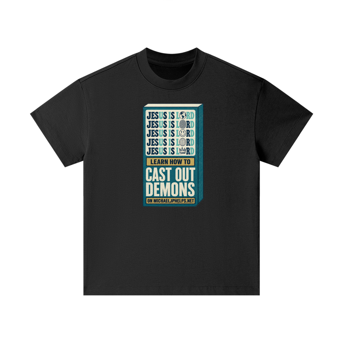 Jesus is Lord 5x Learn how to cast out demons on MICHAELJPHELPS.NET Kids T-Shirt
