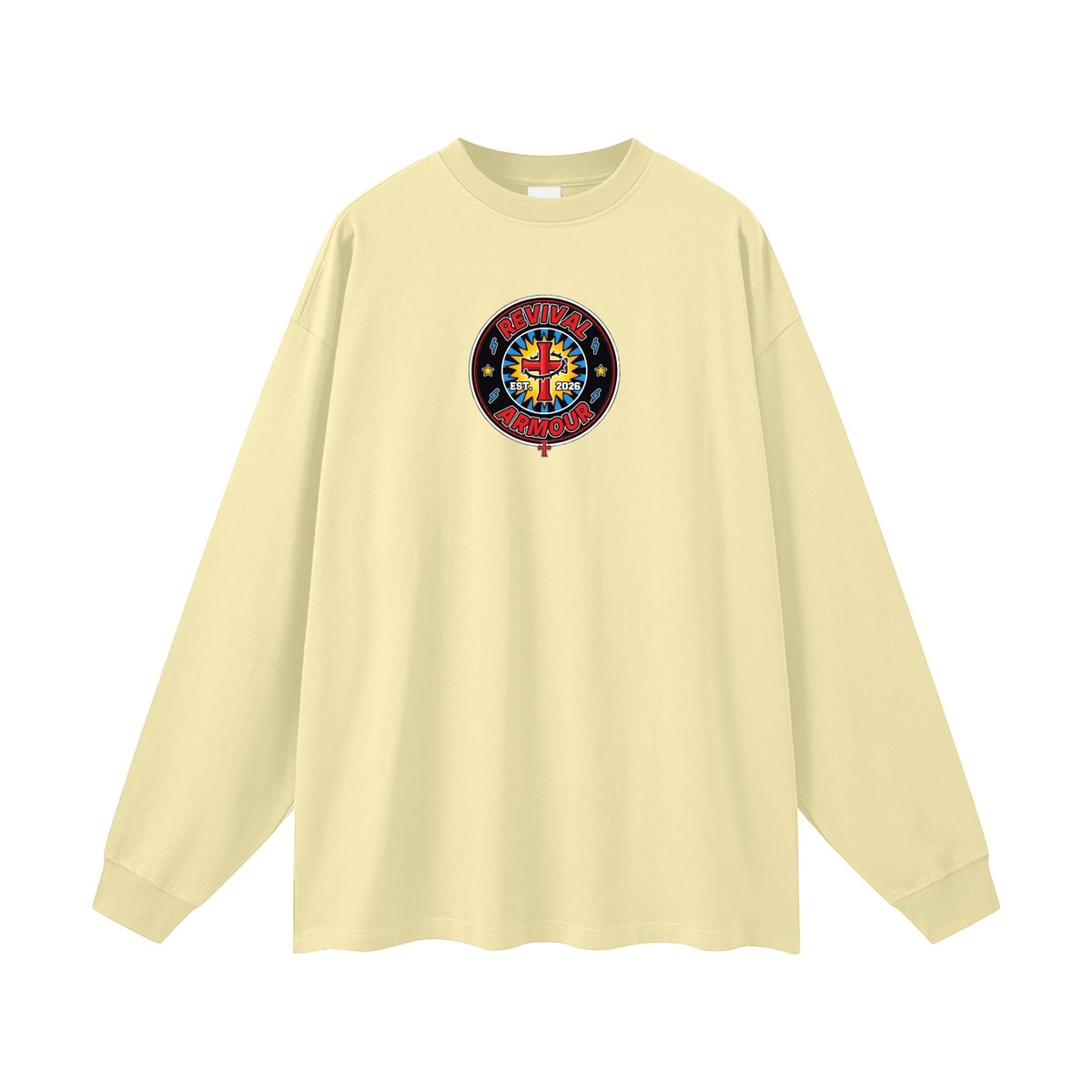 REVIVAL EST. 2026 ARMOUR JESUS DIED FOR OUR SINS Long Sleeve T-Shirt