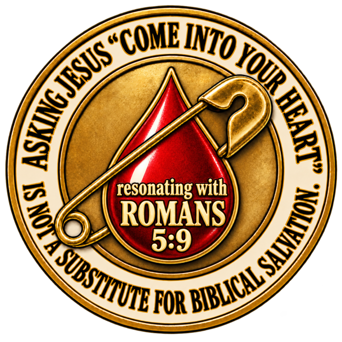 ASKING JESUS "COME INTO YOUR HEART" IS NOT A SUBSTITUTE FOR BIBLICAL SALVATION. resonating with ROMANS 5:9 T-Shirt