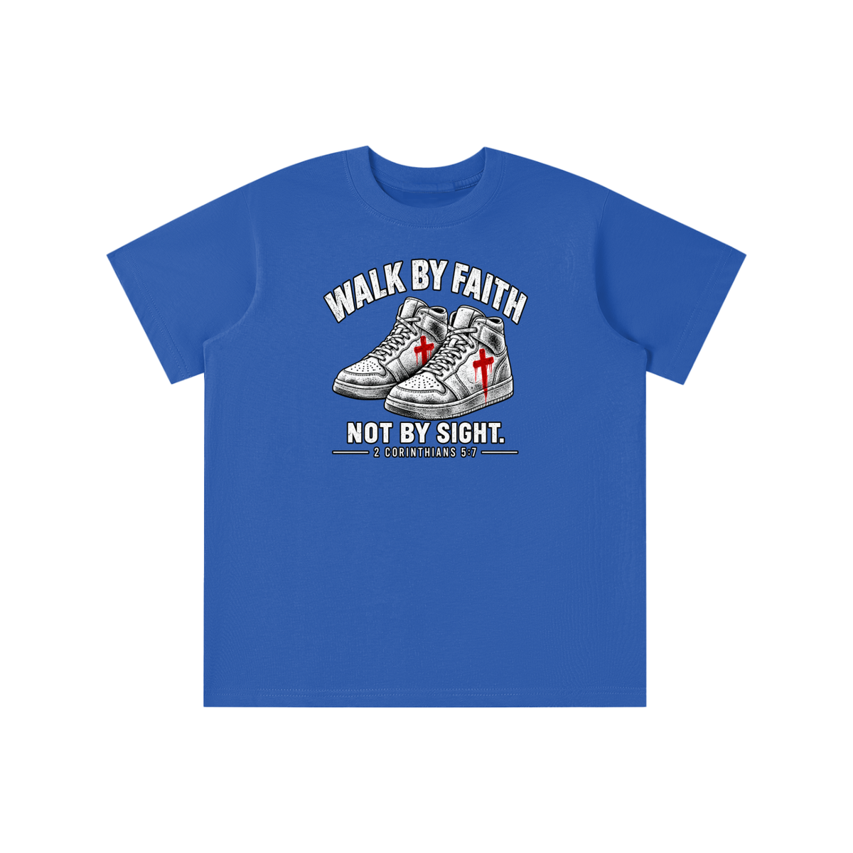 Walk by faith not by sight. youth T-shirt