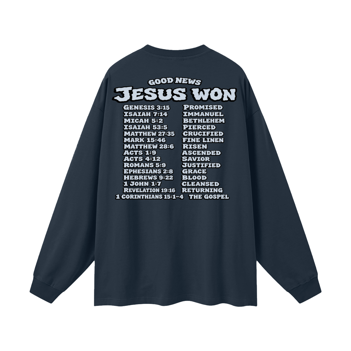 GOOD NEWS JESUS WON Long Sleeve T-Shirt