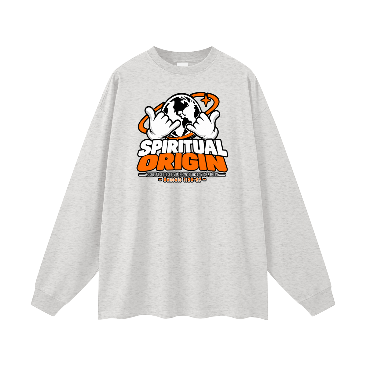 SPIRITUAL ORGIN SPIRITUAL ORGIN ORIGINALLY CREATED IN THE IMAGE OF ELOHIM - GENESIS 1:26-27 - Long Sleeve T-Shirt