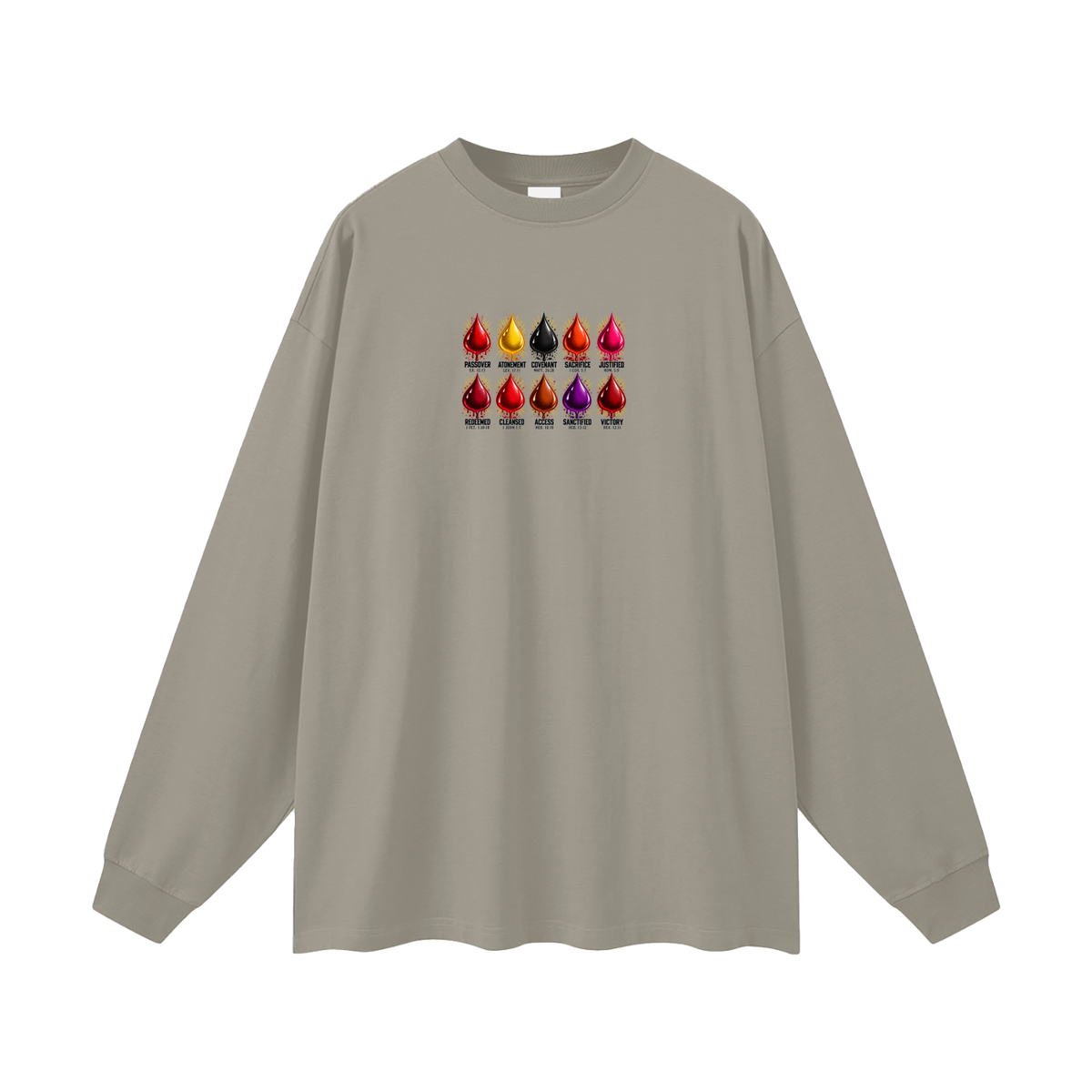 10 BLOOD LOGOS Long Sleeve T-Shirt