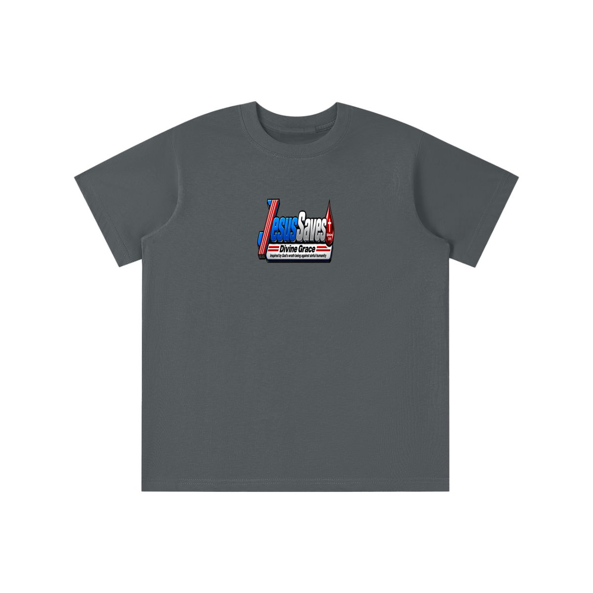 JESUS SVAES (EPHESIANS 2:8-9) DIVINE GRACE INSPIRED BY GOD'S WRATH BEING AGAINST SINFUL HUMANITY youth T-shirt
