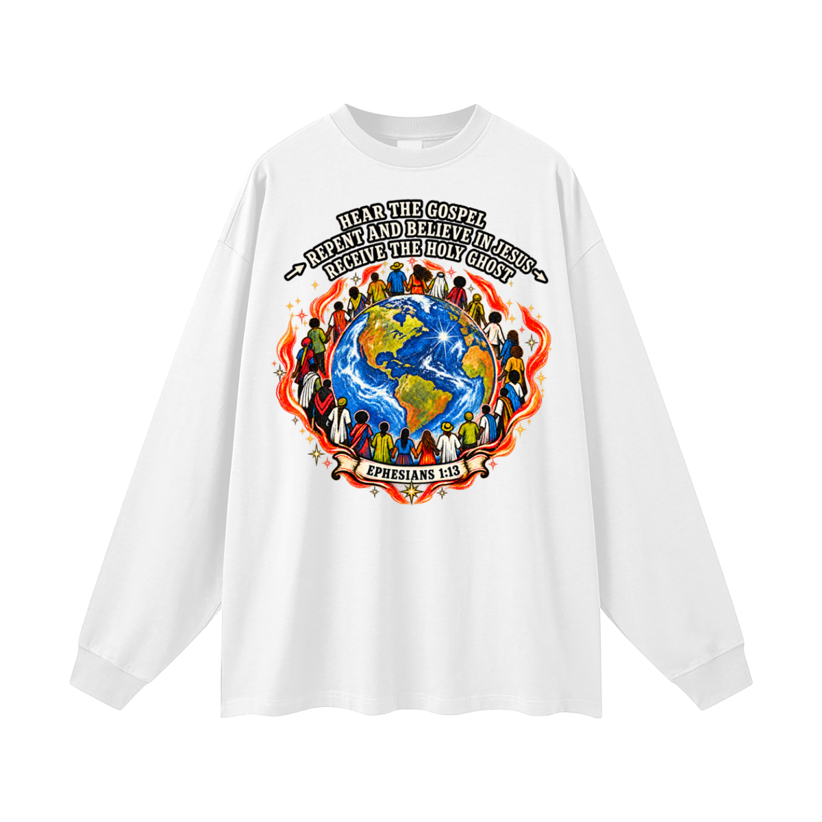 Hear the Gospel > Repent and believe in Jesus > Receive the Holy Ghost Long Sleeve T-Shirt