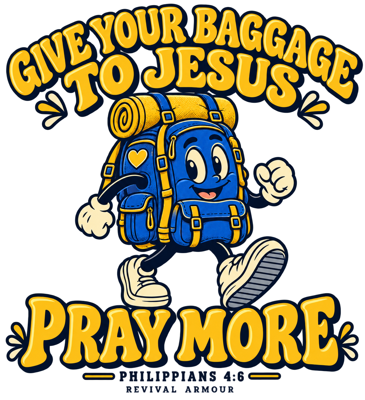 GIVE YOUR BAGGAGE TO JESUS PRAY MORE - PHILIPPIANS 4:6 - Shorts