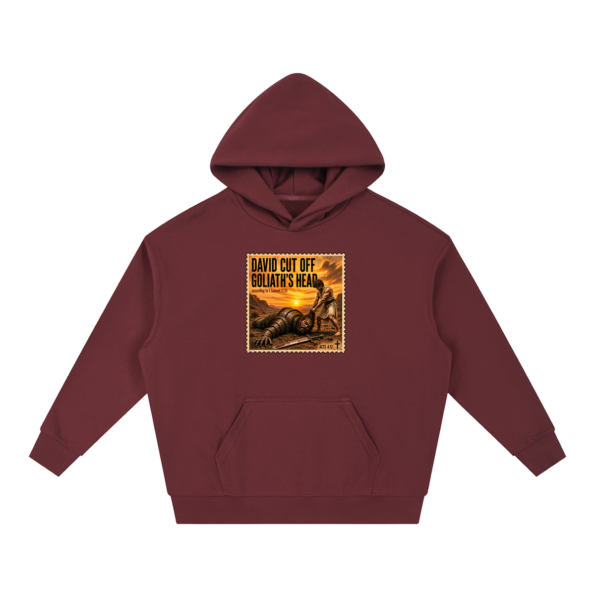 David cut off Goliath's head according to 1 Samuel 17:51 Hoodie