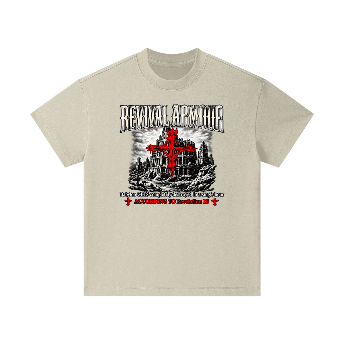 REVIVAL ARMOUR Babylon GETS completely destroyed in a single hour ACCORDING TO Revelation 18 Kids T-Shirt