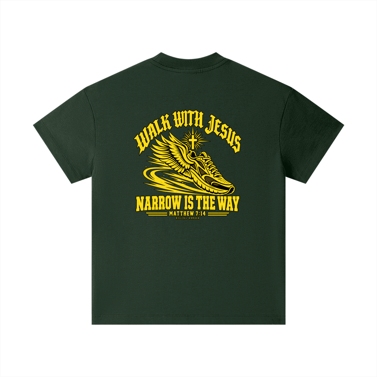 WALK WITH JESUS NARROW IS THE WAY - MATTHEW 7:14 - REVIVAL ARMOUR Kids T-Shirt