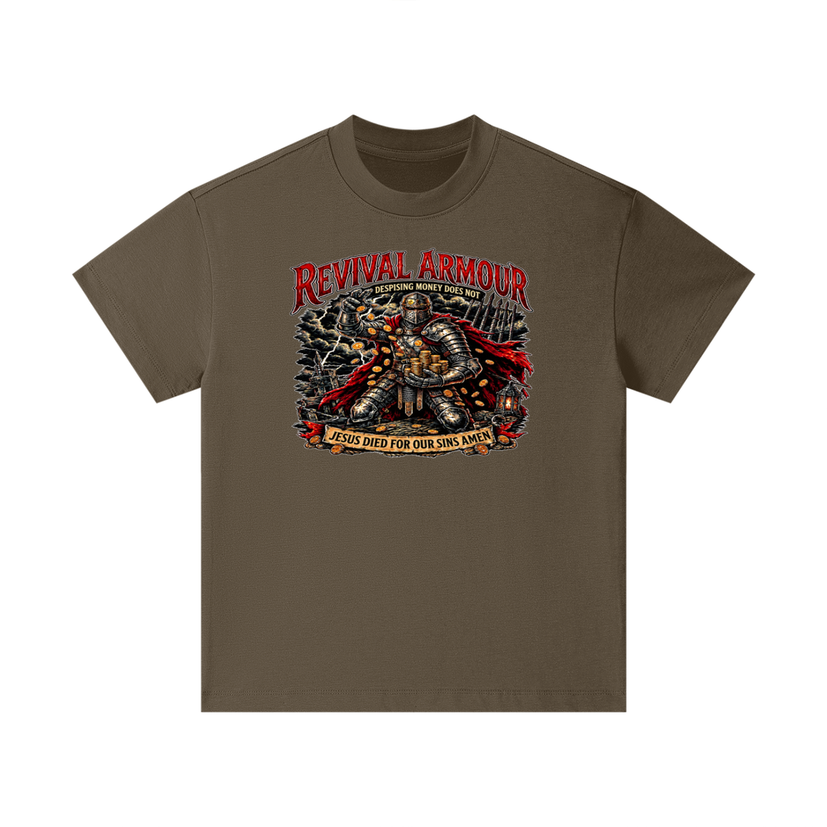 REVIVAL ARMOUR DESPISING MONEY DOES NOT JESUS DIED FOR OUR SINS AMEN Kids T-Shirt