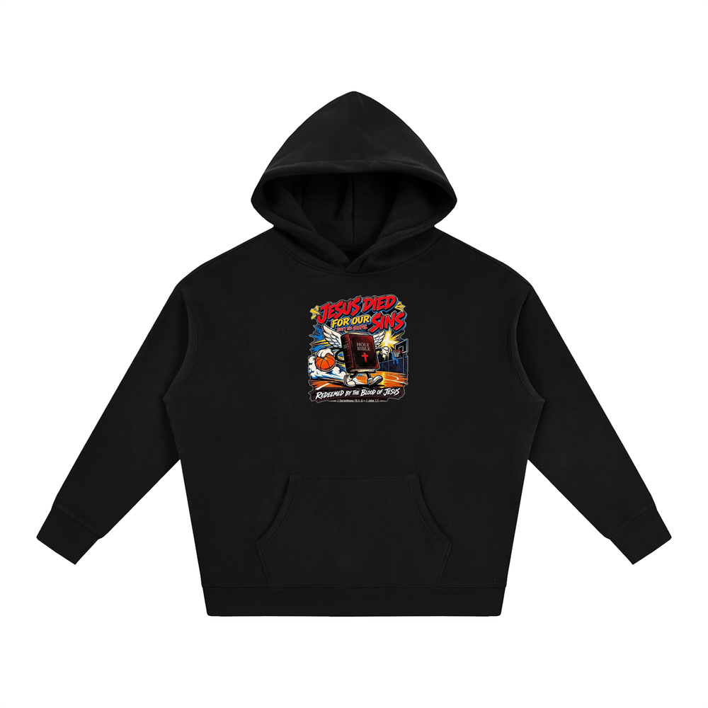 Jesus died for our sins that's the gospel redeemed by the blood of Jesus 1 Corinthians 15:1-3 . 1 John 1:7 Hoodie
