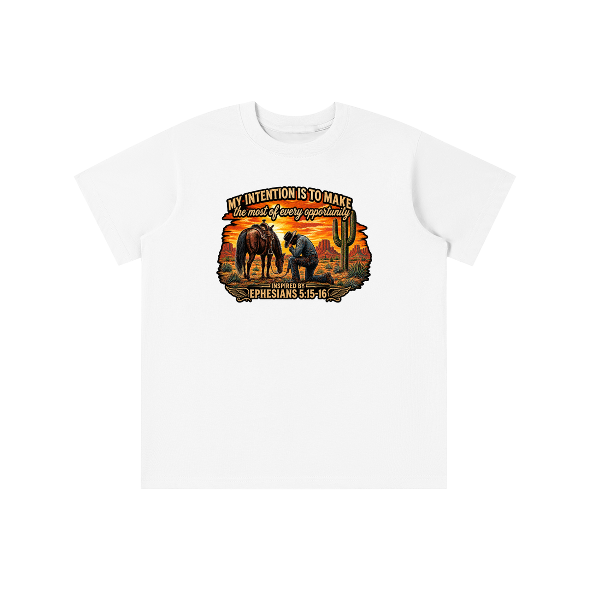 MY INTENTION IS TO MAKE THE MOST OF EVERY OPPORTUNITY INSPIRED BY EPHESIANS 5:15-16 youth T-shirt