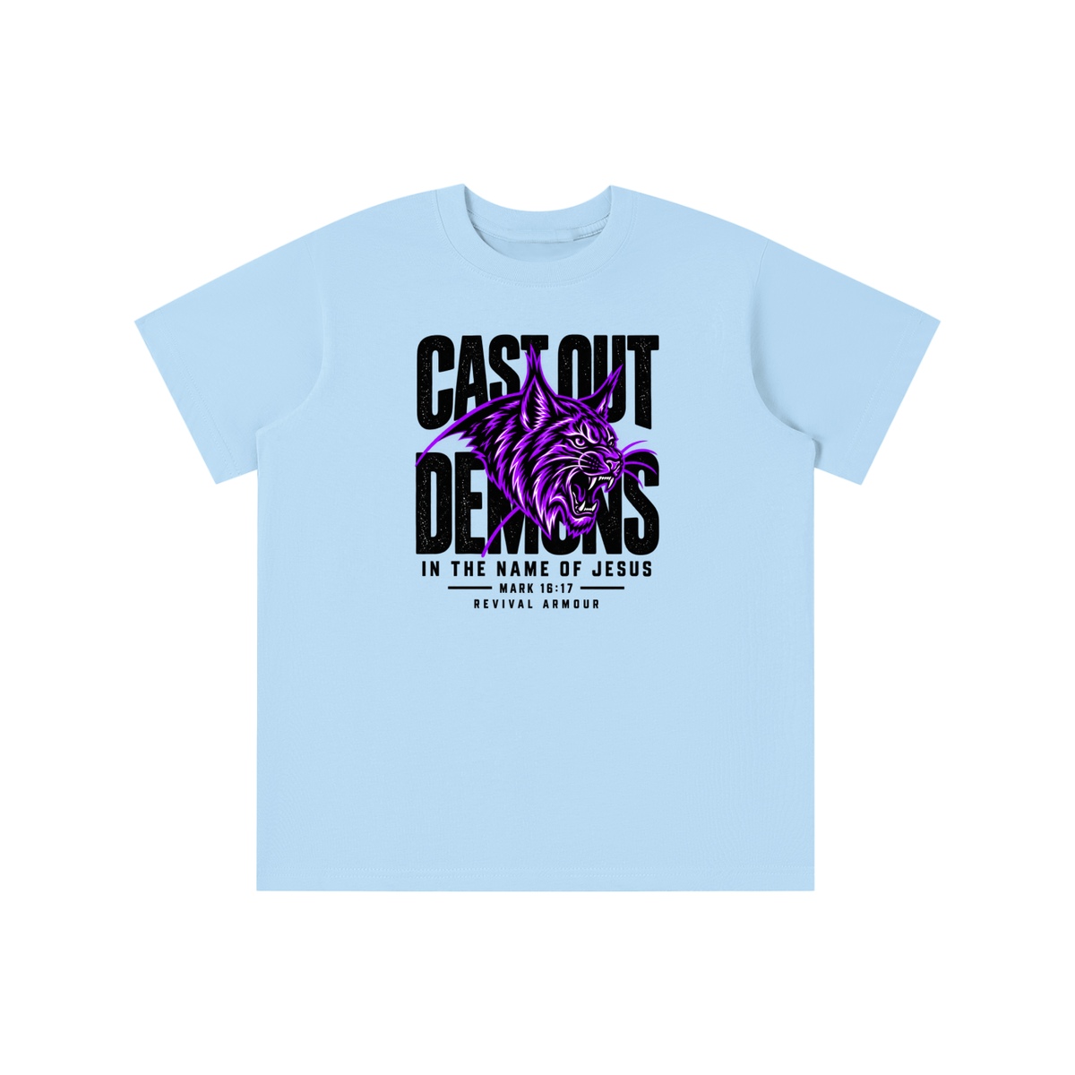 CAST OUT DEMONS IN THE NAME OF JESUS MARK 16:17 REVIVAL ARMOUR youth T-shirt