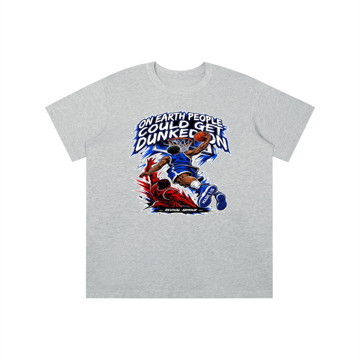 ON EARTH PEOPLE COULD GET DUNKED ON ( MARK 1:15 IS ON HIS SHOES ) youth T-shirt