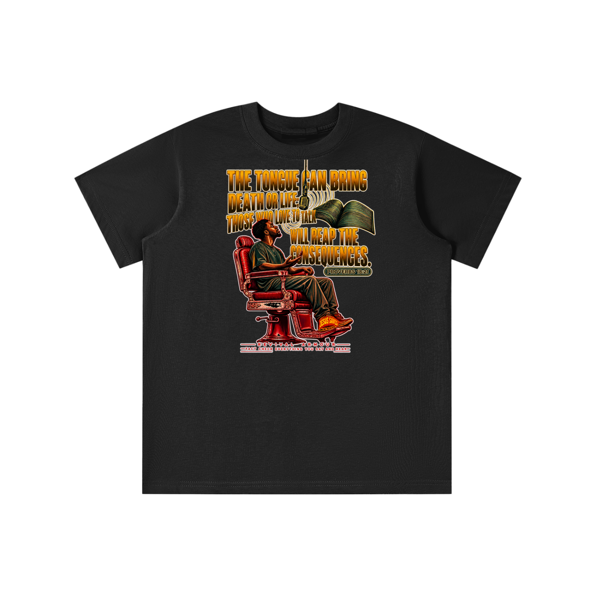PROVERBS 18:21 NLT youth T-shirt