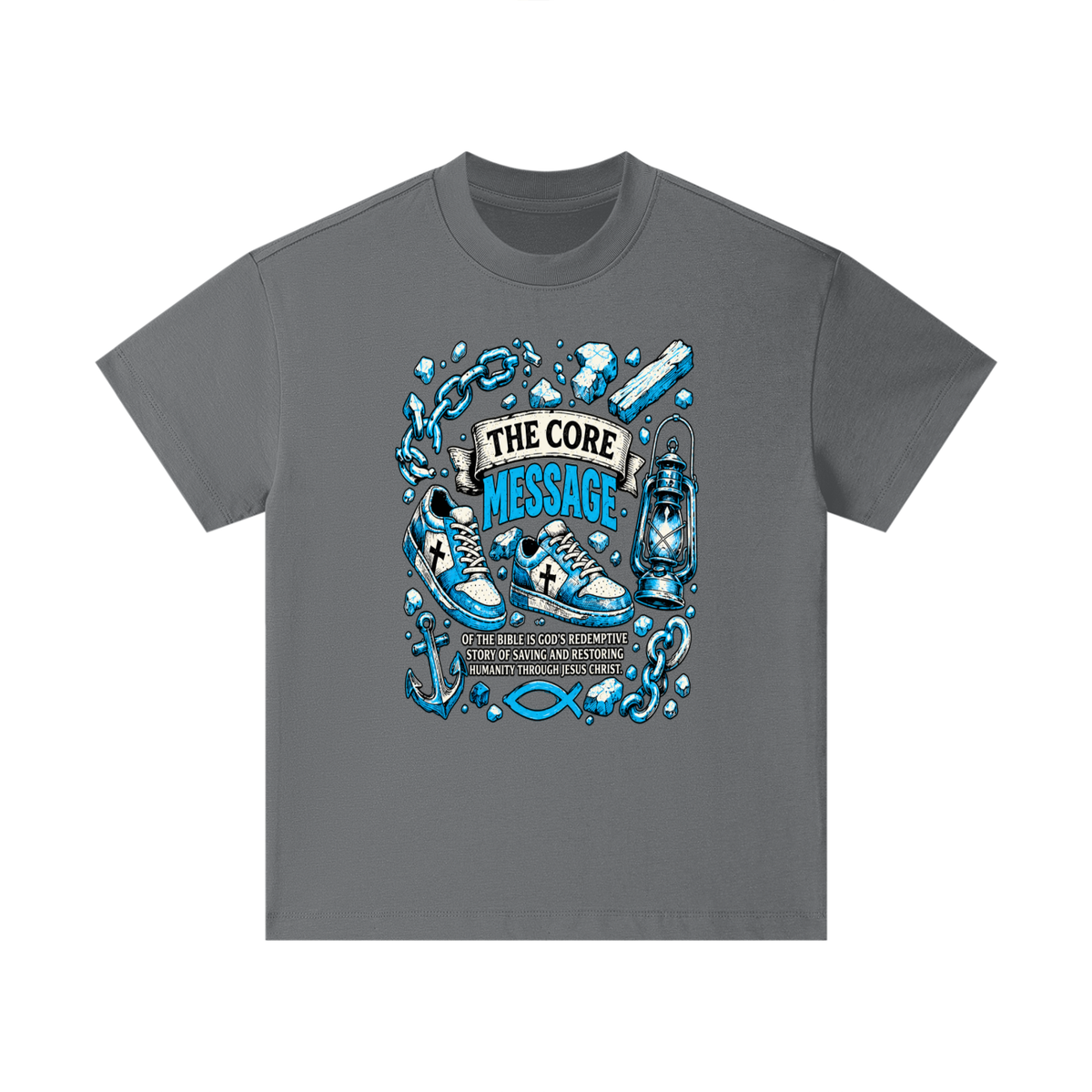 the core message of the bible is God's redemptive story of saving and restoring humanity through Jesus Christ. Kids T-Shirt