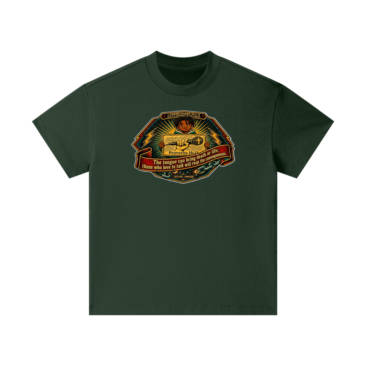 PROVERBS 18:21 NLT Kids T-Shirt