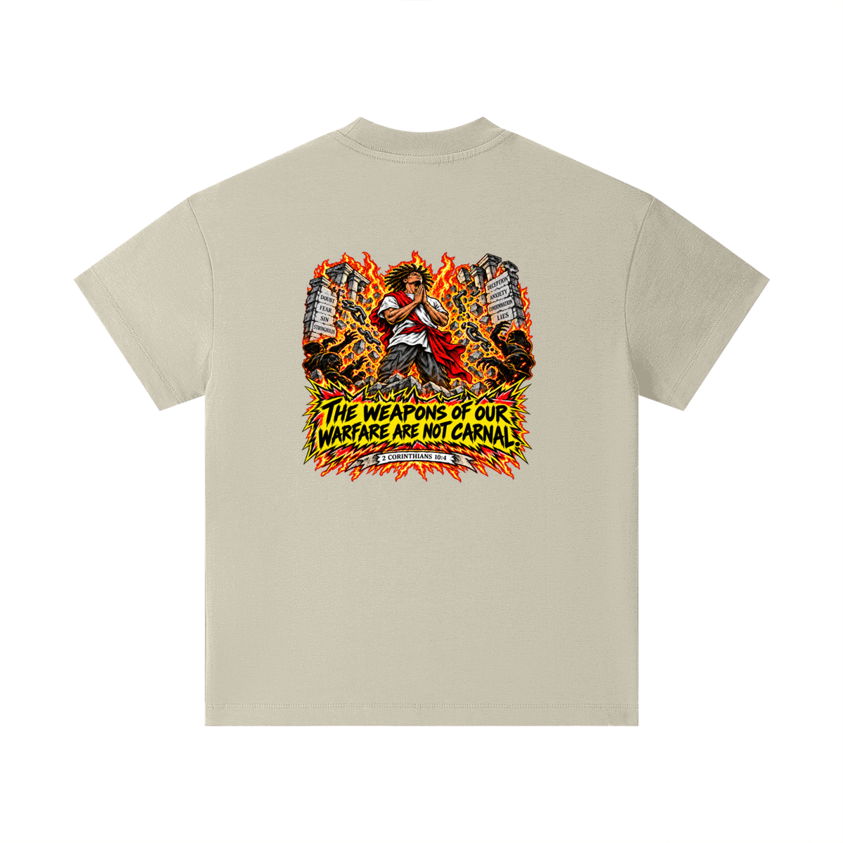 THE WEAPONS OF OUR WAREFARE ARE NOT CARNAL (2 CORINTHIANS 10:4) Kids T-Shirt