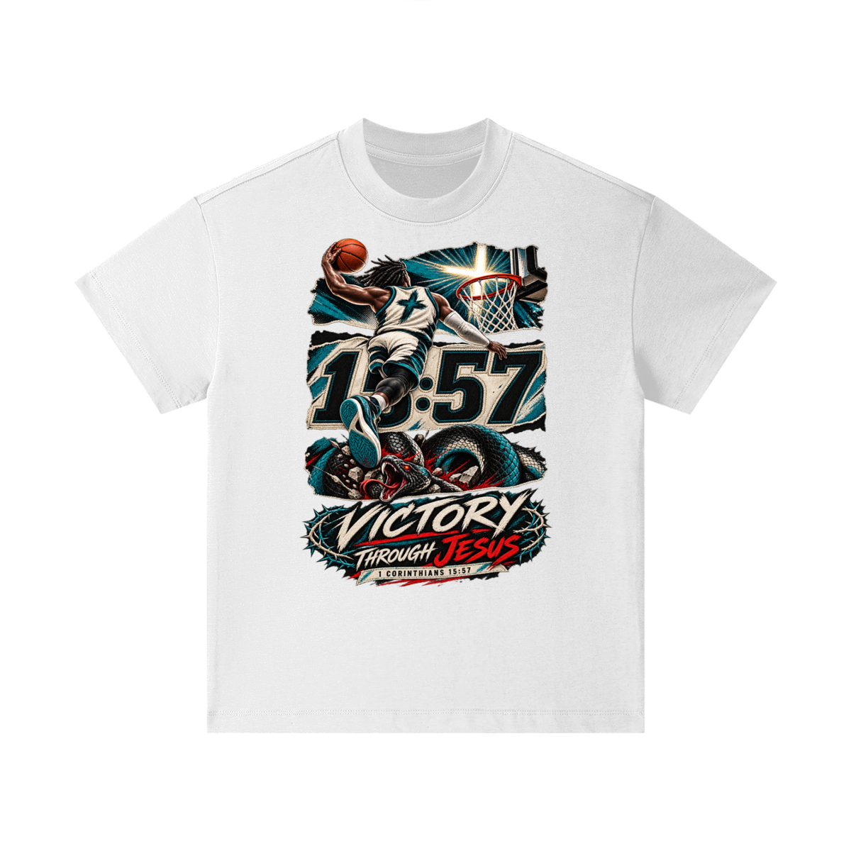 victory though Jesus Kids T-Shirt