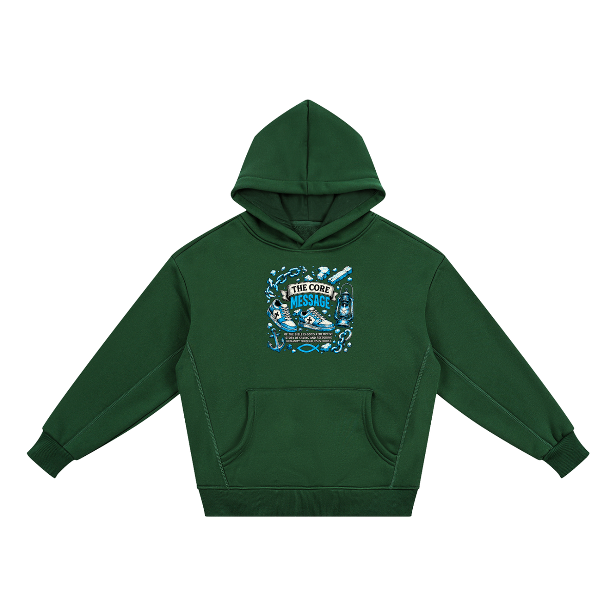 the core message of the bible is God's redemptive story of saving and restoring humanity through Jesus Christ. youth Hoodie