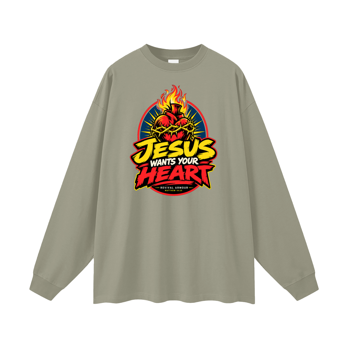 JESUS WANTS YOUR HEART - REVIVAL ARMOUR - Long Sleeve T-Shirt