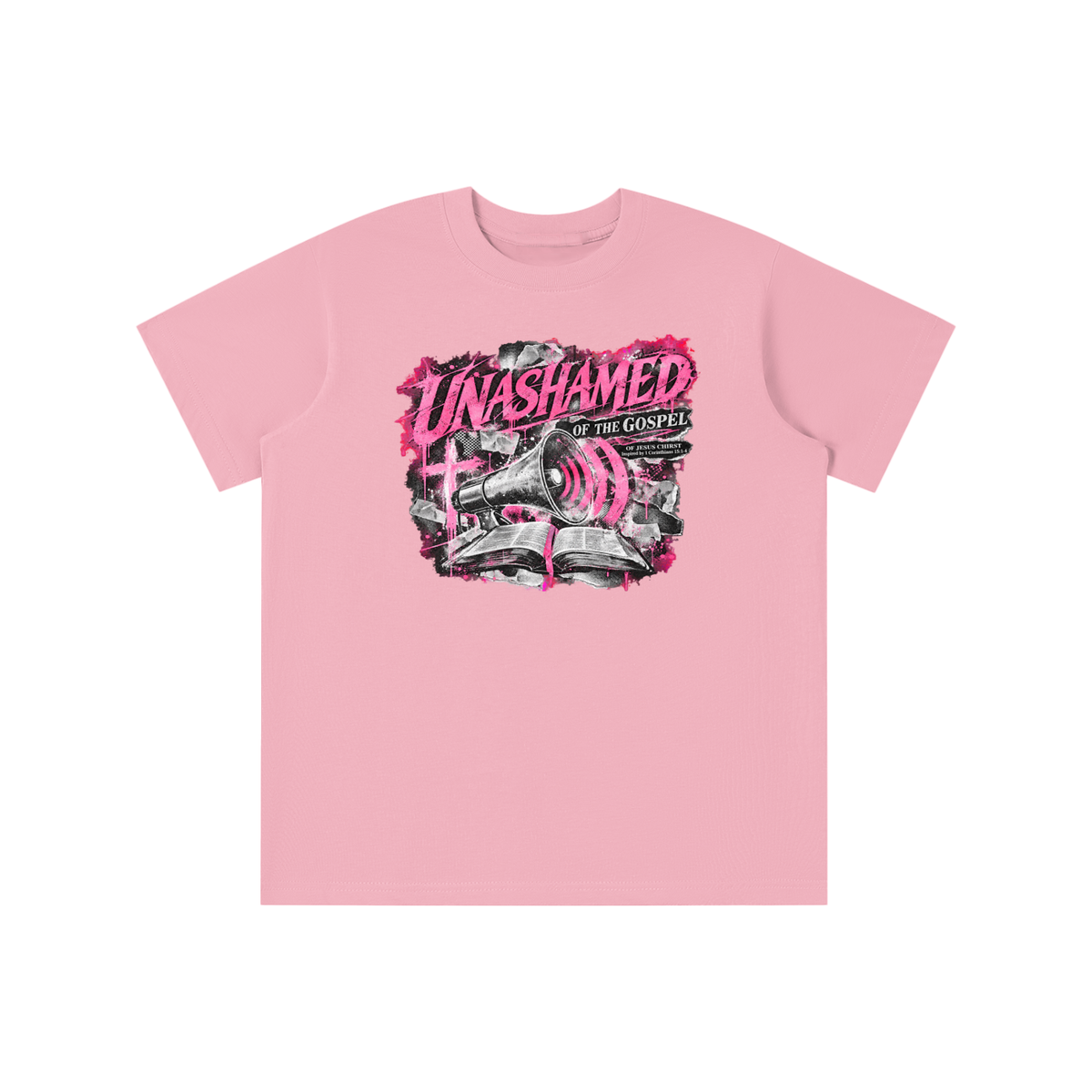 UNASHAMED OF THE GOSPEL OF JESUS CHIRST Inspired by 1 Corinthians 15:1-4 youth T-shirt