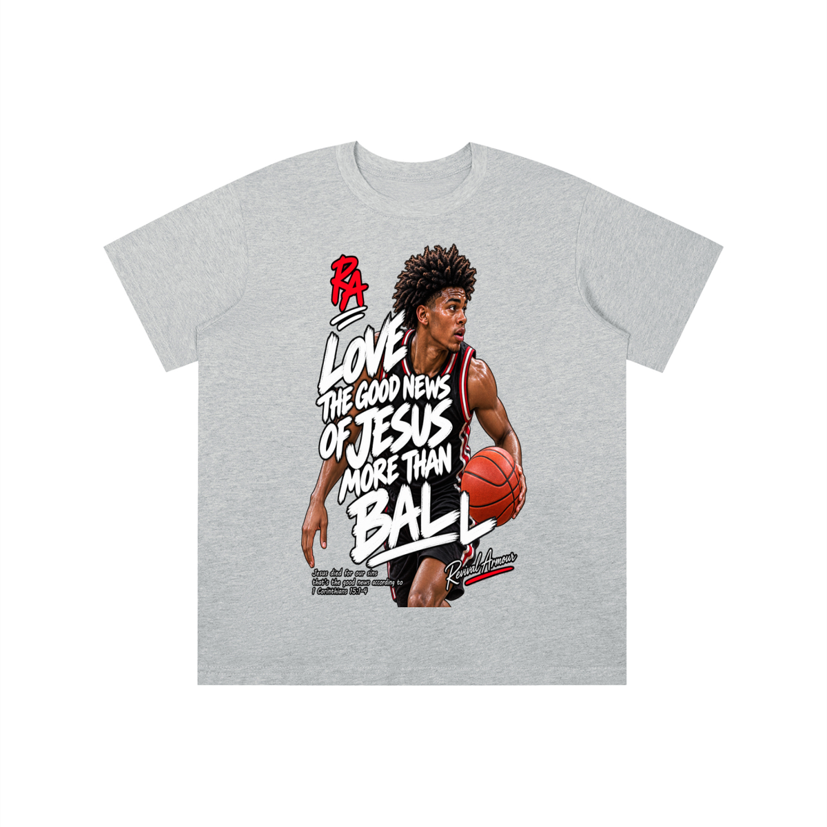 LOVE THE GOOD NEWS OF JESUS MORE THAN BALL youth T-shirt