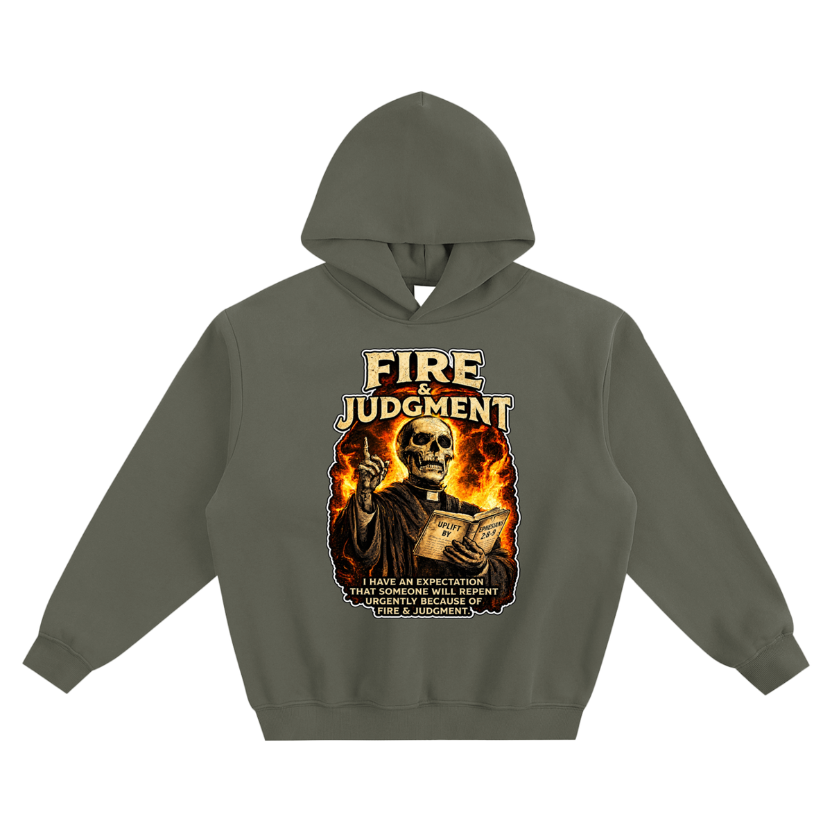 FIRE & JUDGMENT no pocket Hoodie