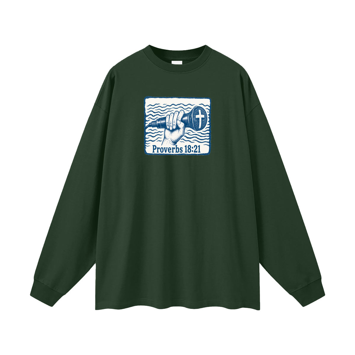 Proverbs 18:21 mic Long Sleeve T-Shirt