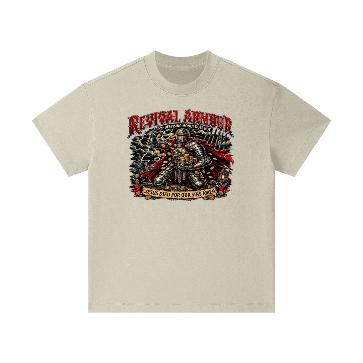 REVIVAL ARMOUR DESPISING MONEY DOES NOT JESUS DIED FOR OUR SINS AMEN Kids T-Shirt