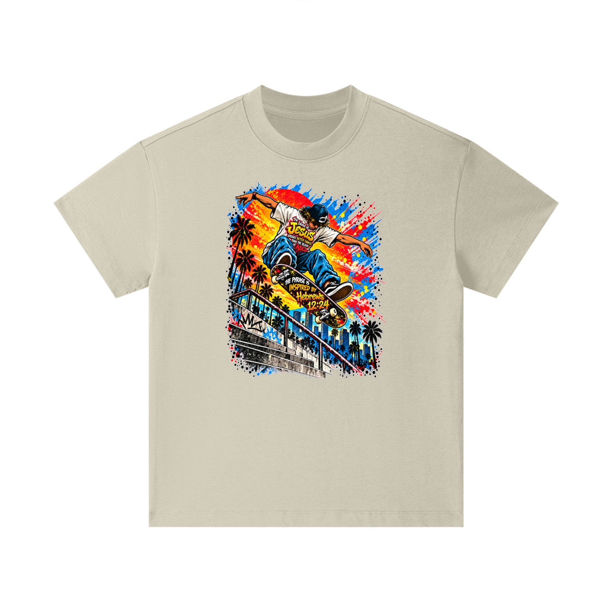 the blood of Jesus speaks better things than the blood of Abel the phrase is inspired by HEBREWS 12:24 skater Kids T-Shirt