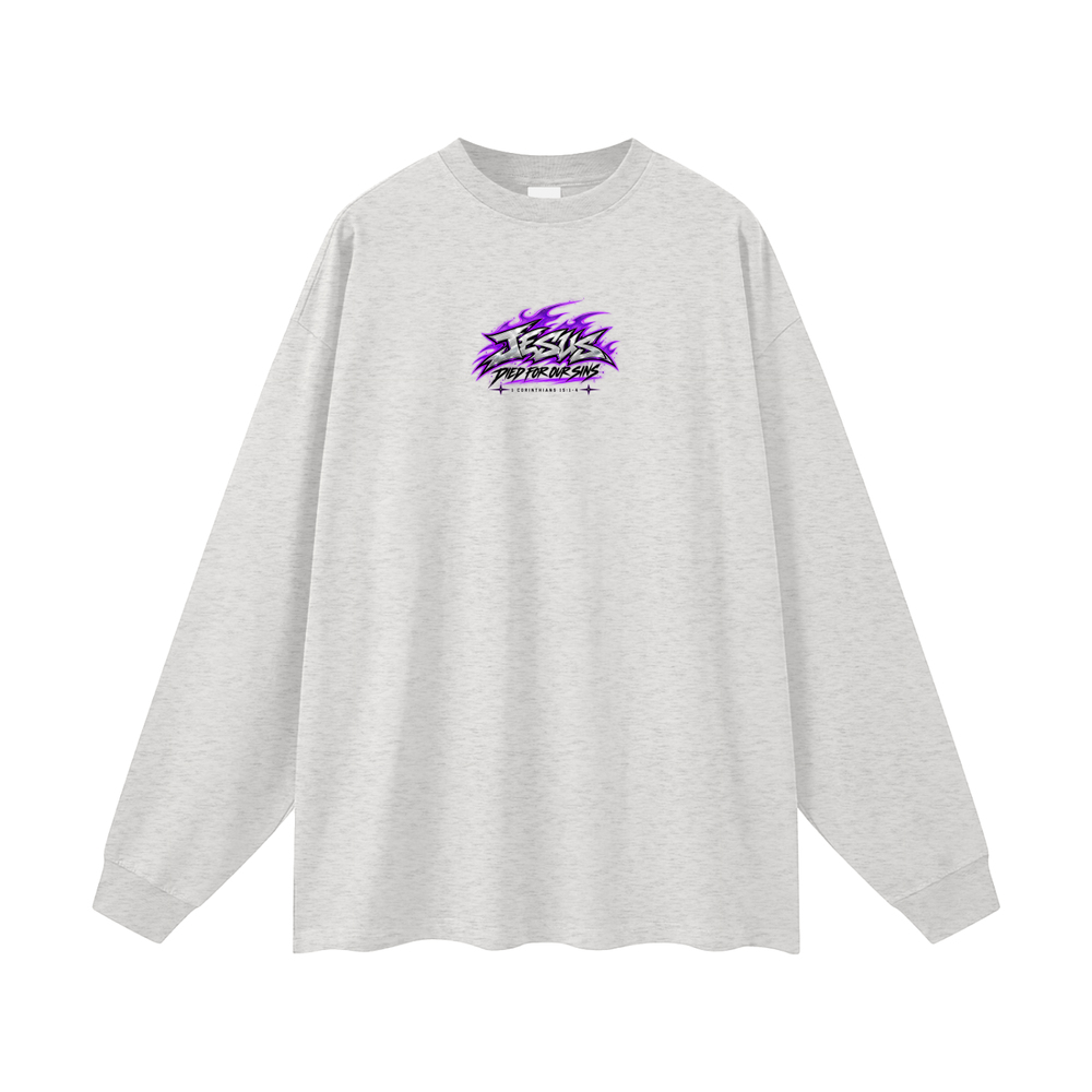 JESUS DIED FOR OUR SINS 1 CORINTHIANS 15:1-4  Long Sleeve T-Shirt