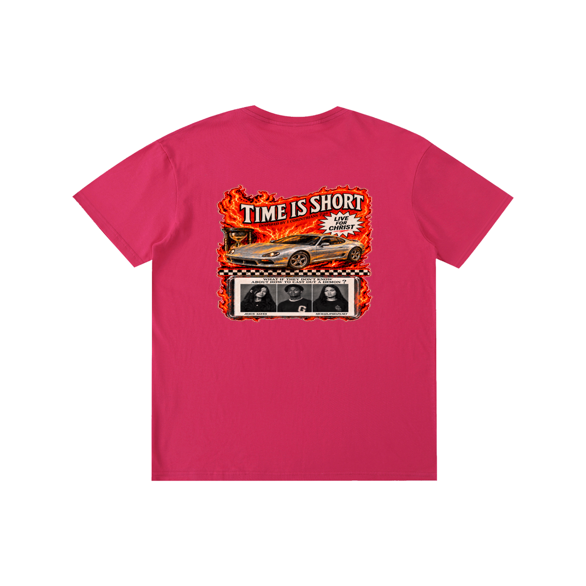 TIME IS SHORT INSPIRED BY 1 CORINTHIANS 7:29 LIVE FOR CHRIST WHAT IF THEY DON'T KNOW ABOUT HOW TO CAST OUT A DEMON? JESUS SAVES MICHAELJPHELPS.NET T-Shirt