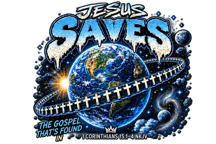 JESUS SAVES THE GOSPEL THAT'S FOUND IN 1 CORINTHIANS 15:1-4 NKJV T-Shirt