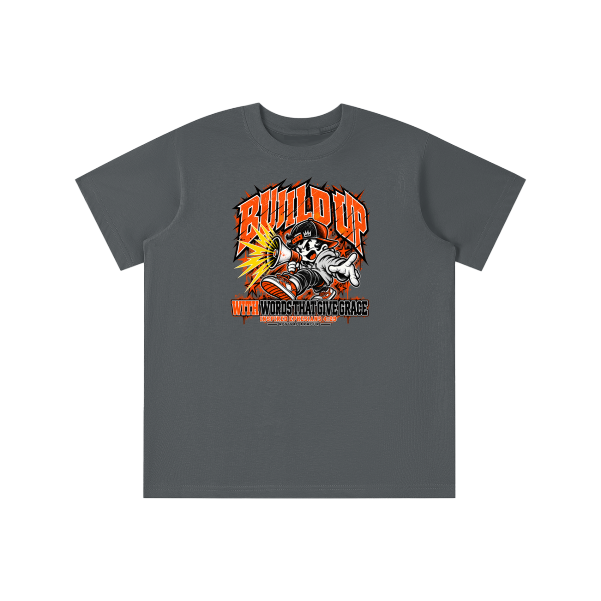 BUILD UP WITH WORDS THAT GIVE GRACE INSPIRED BY EPHESIANS 4:29 youth T-shirt