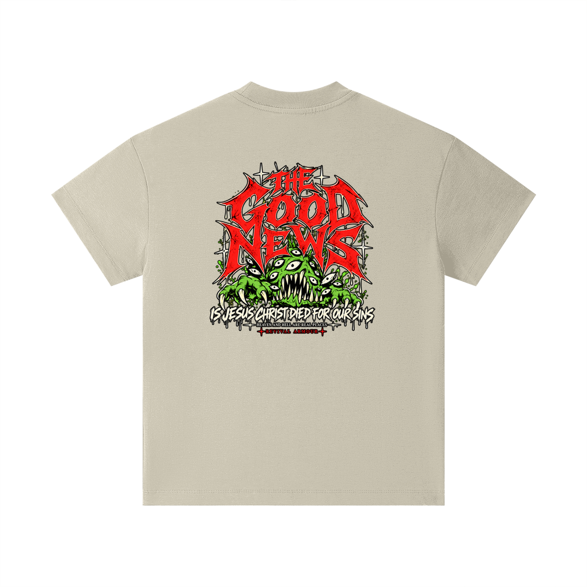 ACCORDING TO 1 CORINTHIANS 15:1-4 NLT THE GOOD NEWS IS JESUS CHRIST DIED FOR OUR SINS HEAVEN AND HELL ARE PLACES Kids T-Shirt