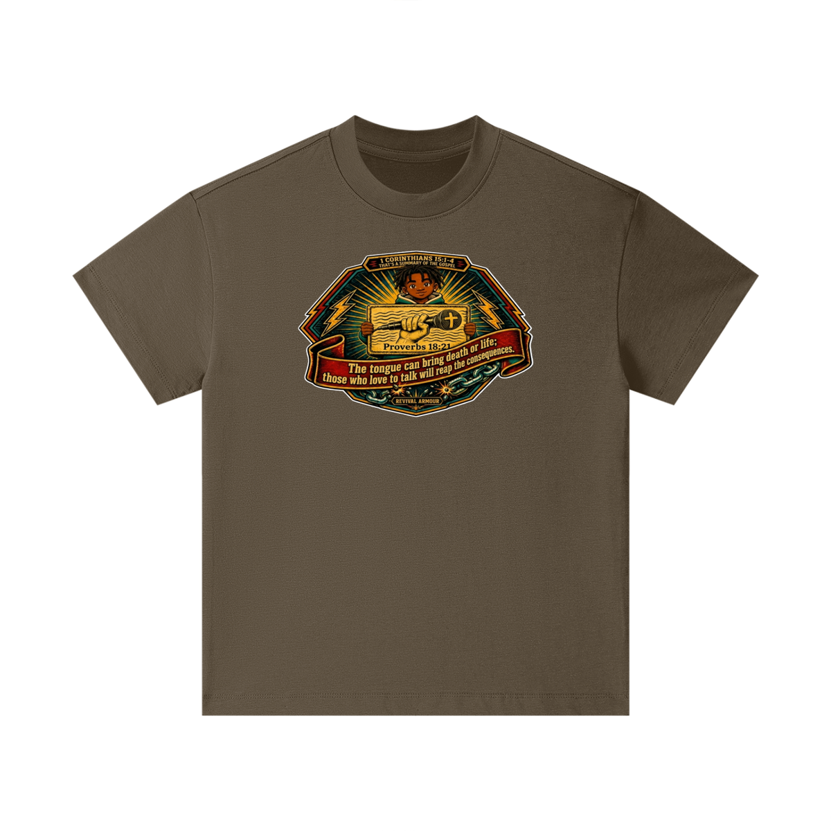 PROVERBS 18:21 NLT Kids T-Shirt