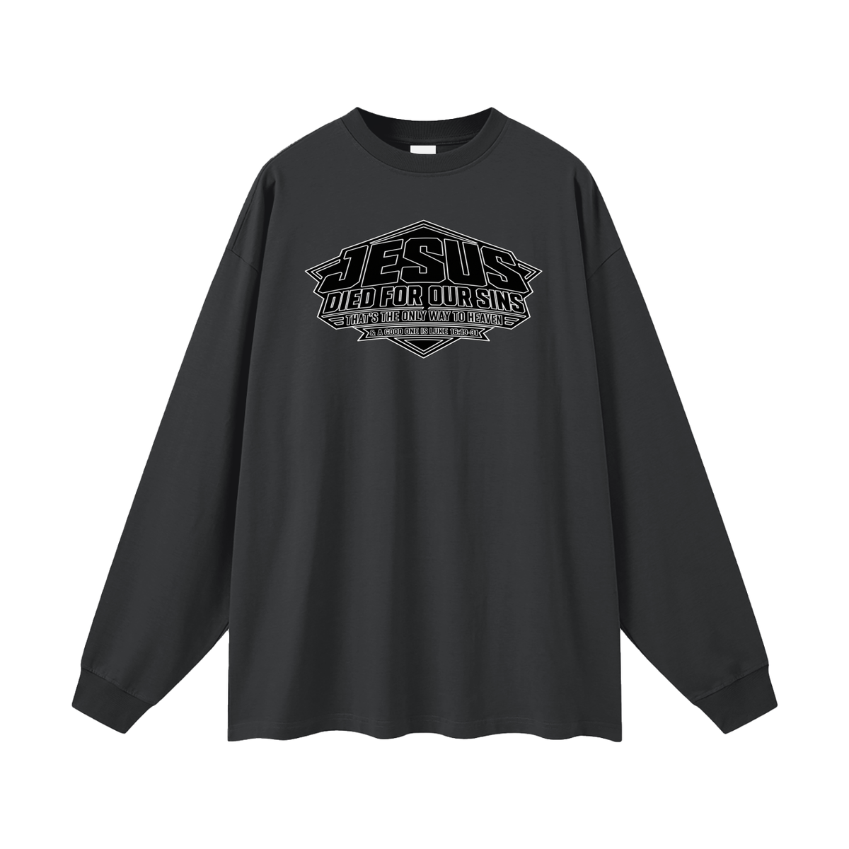 JESUS DIED FOR OUR SINS THAT'S THE ONLY WAY TO HEAVEN & A GOOD ONE IS LUKE 16:19-31 Long Sleeve T-Shirt