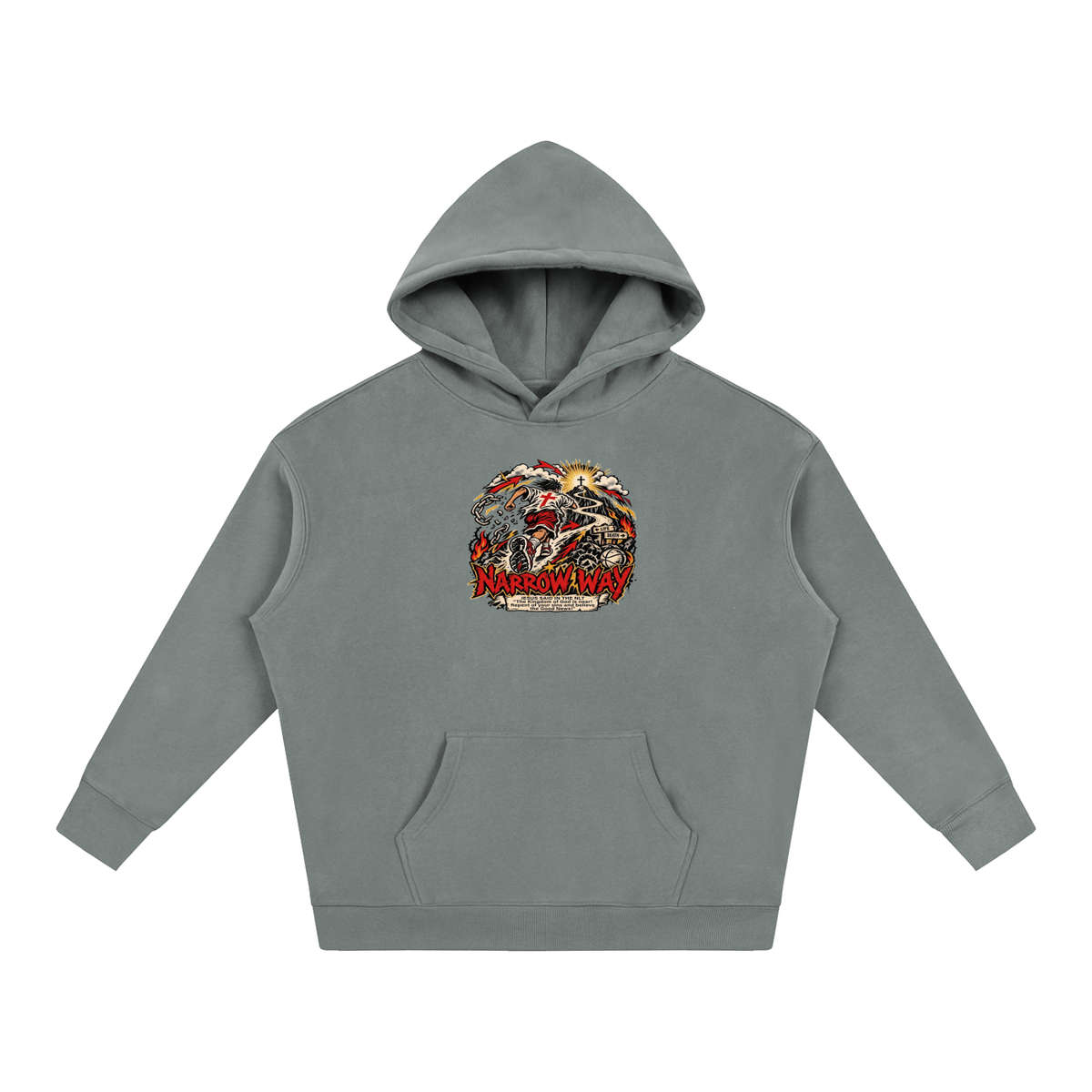 NARROW WAY JESUS SAID IN NLT "The kingdom of God is near! Repent of your sins and believe the Good News!" Hoodie