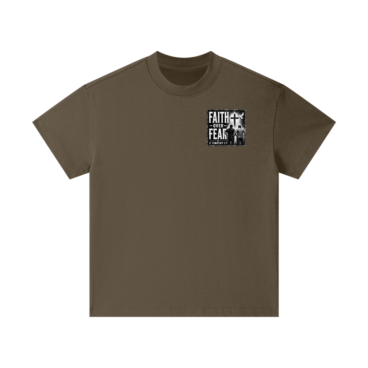 FAITH OVER FEAR + 2 TIMOTHY 1:7 Kids T-Shirt