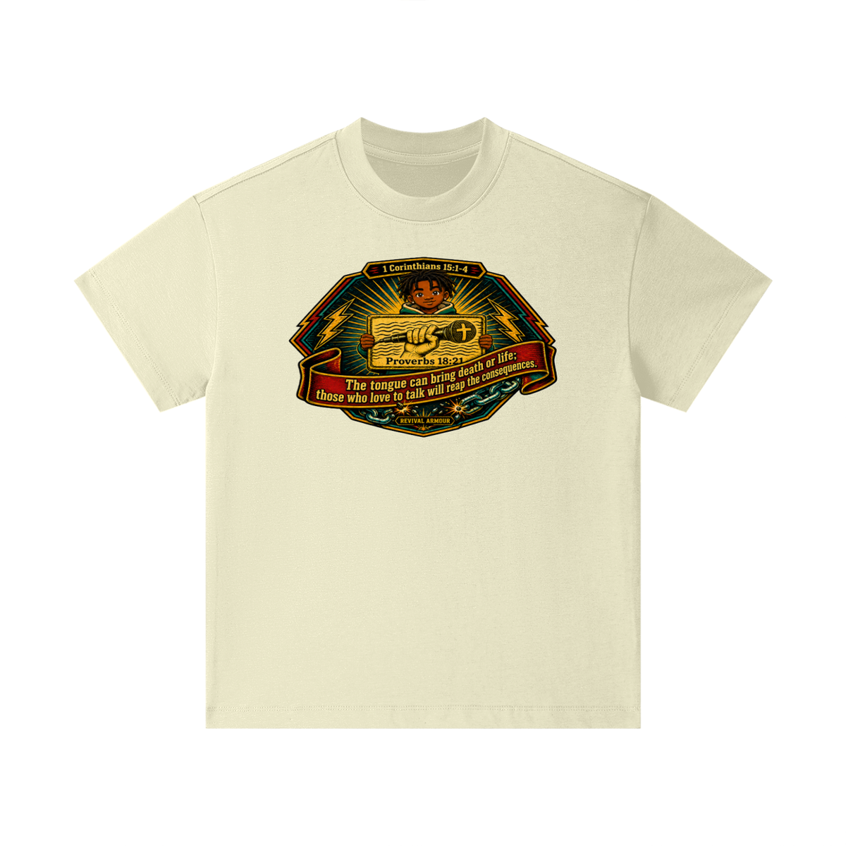 Proverbs 18:21 NLT Kids T-Shirt