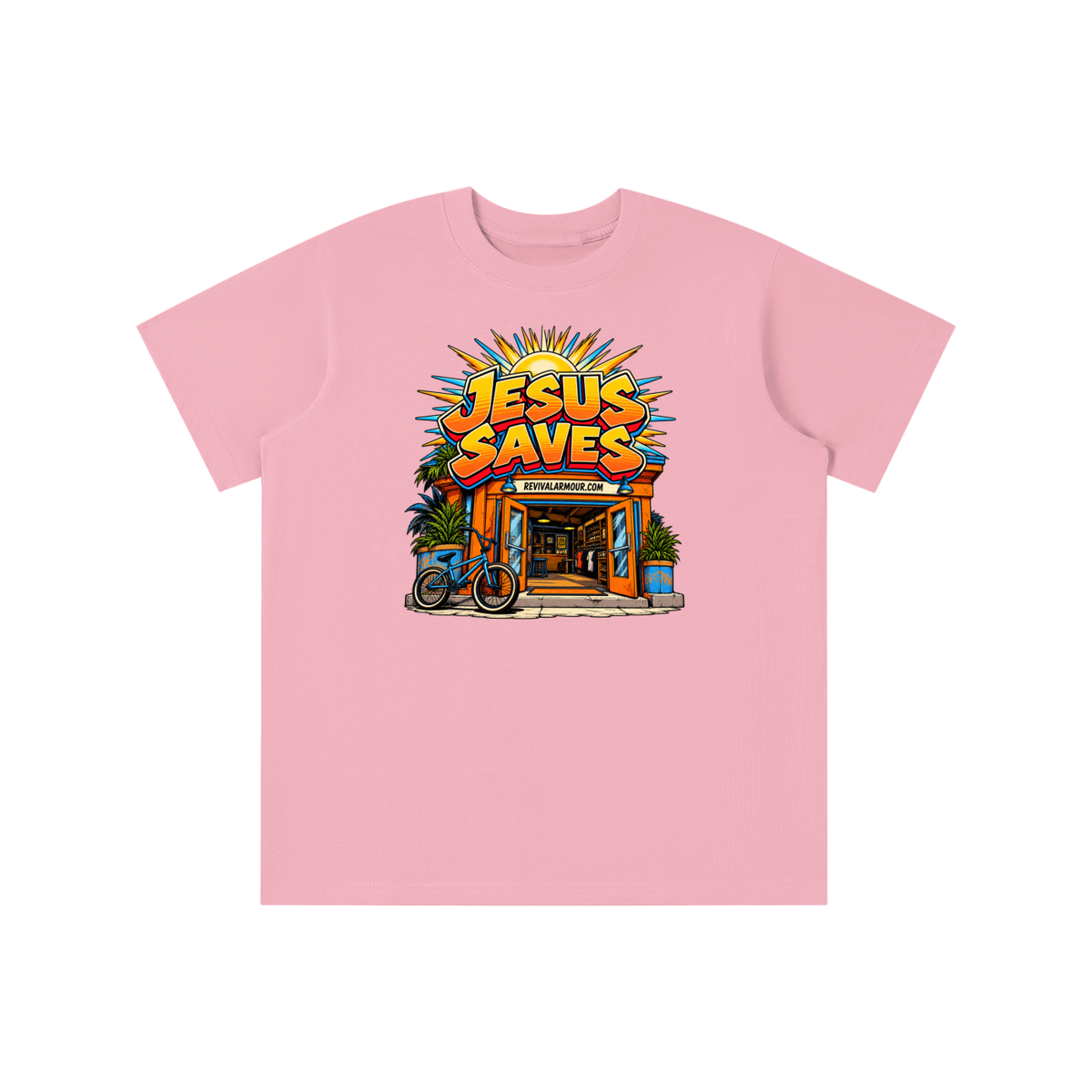 JESUS SAVES REVIVALARMOUR.COM youth T-shirt
