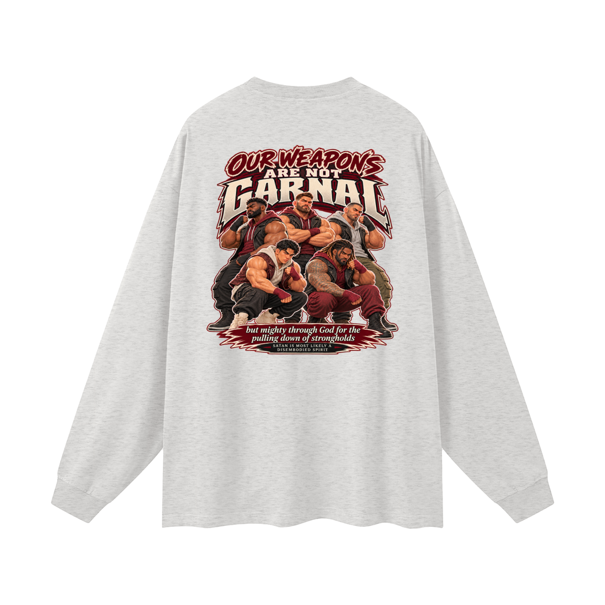 HUMANS ARE STUPID (Jeremiah 4:22) OUR WEAPONS ARE NOT CARNAL but mighty through God for the pulling down of strongholds SATAN IS MOST LIKELY A DISEMBODIED SPIRIT Long Sleeve T-Shirt