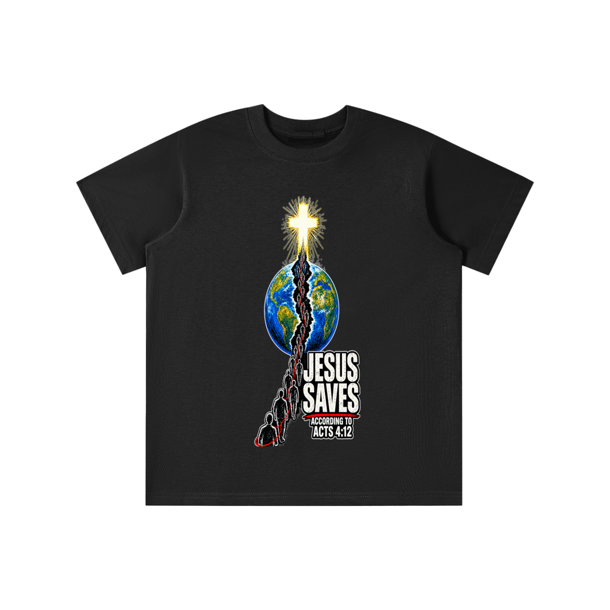 JESUS SAVES ACCORDING TO ACTS 4:12 youth T-shirt