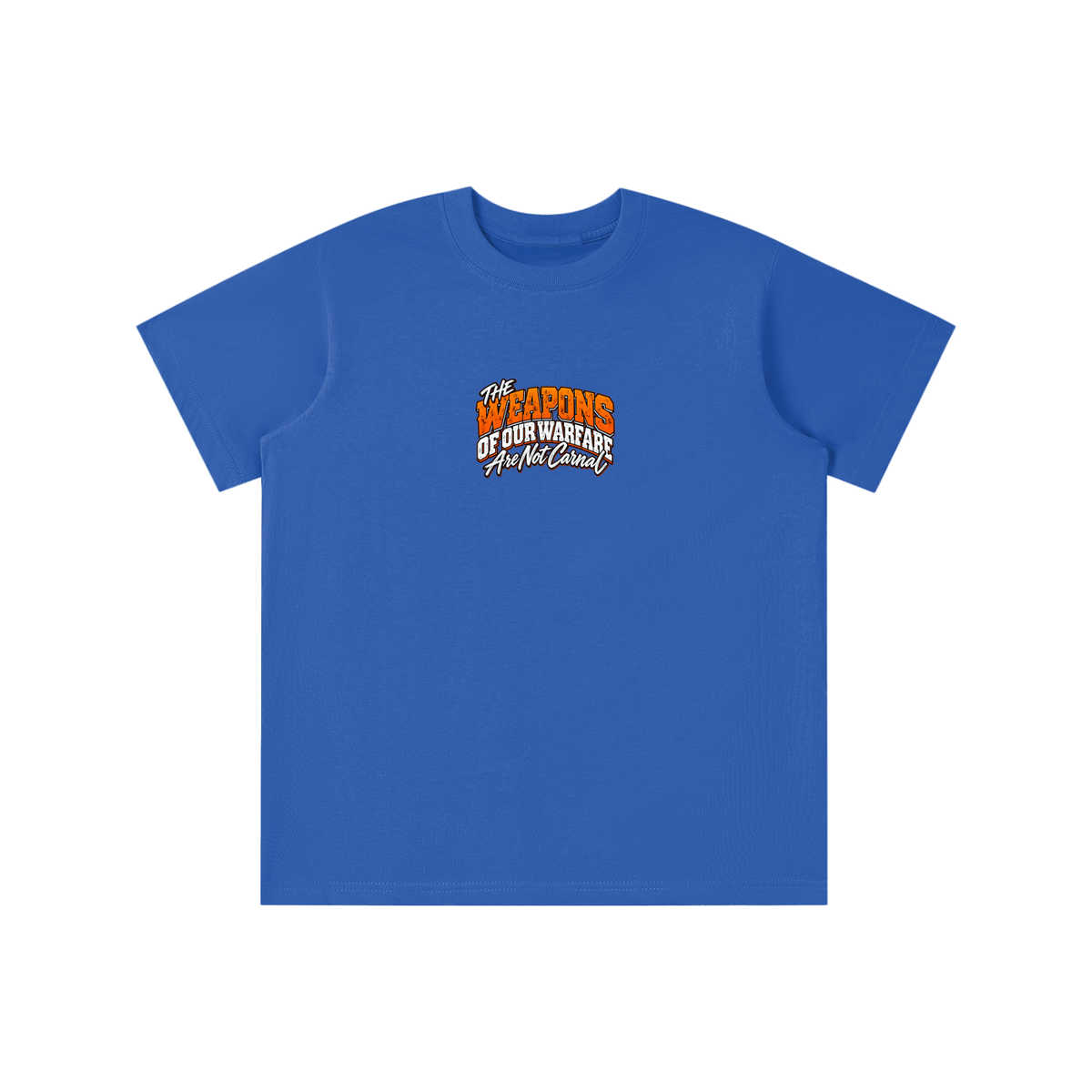 THE WEAPONS OF OUR WARFARE ARE NOT CARNAL HE IS COMMANDING EVIL SPIRITS TO LEAVE IN THE NAME OF JESUS - LUKE 10:19 - youth T-shirt